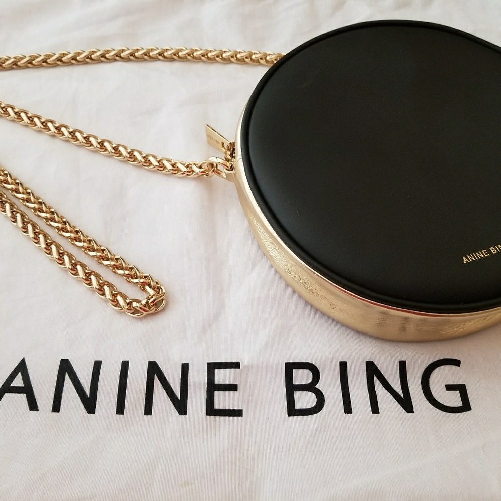 Anine Bing Round Leather Crossbody